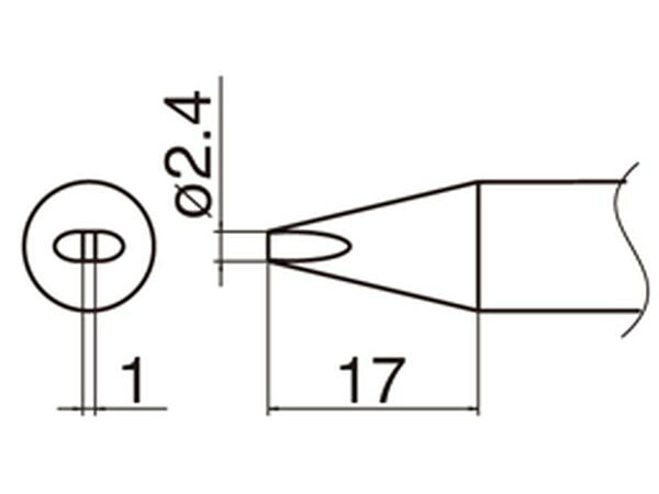 こて先：φ2.4mmこて先長：17mmEA304AM用の交換用こて先です。EA304AM-4楽天 JP店　