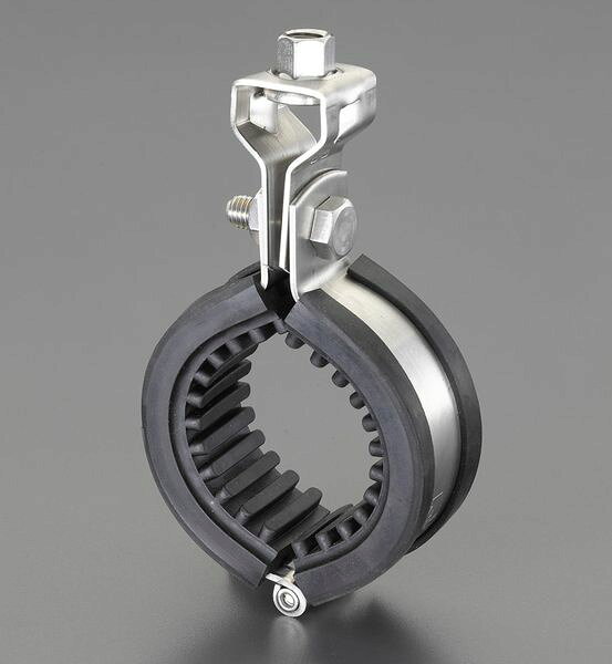 材質：SUS304吊ボルト径：W3/8”径称：32A適合管外径：42.7mm奥行：26mmSGP管用10mmゴム付EA440AN-32楽天 JP店