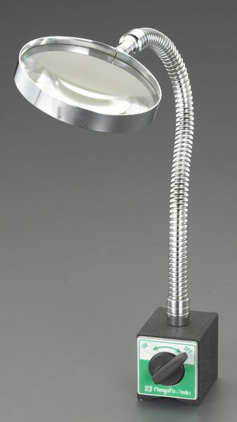 ガラスレンズベースサイズ：50×60×55（H）mmフレキシブルアーム長：335mm重量：1.4kg800Nの強力マグネット倍率：2倍レンズ径：100mm000012291552楽天 JP店　