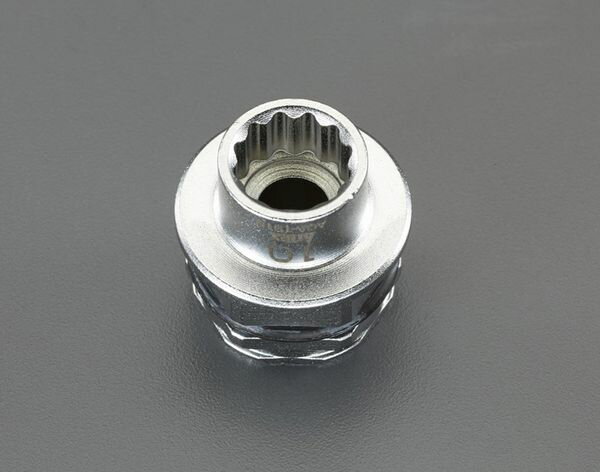 用途：EA813A-45S・EA813A-46・-46S用極薄ソケット (オフセットアダプター用)取付側六角対辺：19mm12ポイントCリング付対辺：19mm外径：25.0mm全長：25.0mm000012291911楽天 JP店