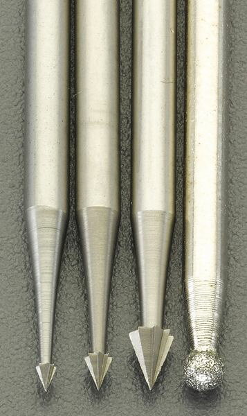 軸径：2.35mm4本組刃径×刃長×全長：1.0×1.0×45mm、 1.5×2.0×45mm、 2.0×3.0×45mm、 φ2.0×45mm000012292111楽天 JP店　