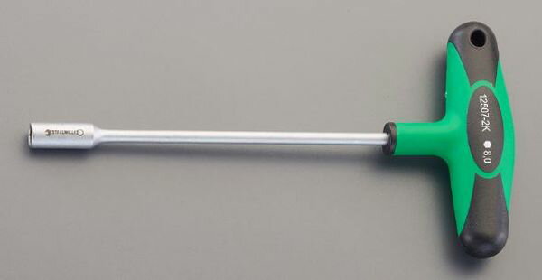 サイズ(mm)：13サイズ：軸長(L1；mm)：200 全長(L2；mm)：240重量：176gツートンカラーの樹脂グリップ付きT型ナットドライバー早回しやトルクをかけたい時に最適です。入数：1本EA565BG-13楽天 JP店