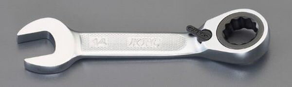 【メーカー在庫あり】 14mm ショートラチェットコンビネーションレンチ(オフ EA614BM-14 JP店