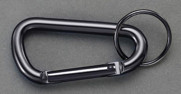 【メーカー在庫あり】 4x40mm カラビナフック(アルミ/ブラック) EA638JG-141 JP店