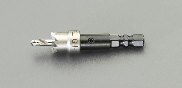 刃先外径：18mm適合板厚：0.3〜3.0mm有効長：7mm材質：HSS用途：一般鋼材(鉄)、合成樹脂、プラスチック用六角軸：6.35mm入数：1本EA824HS-18楽天 JP店　