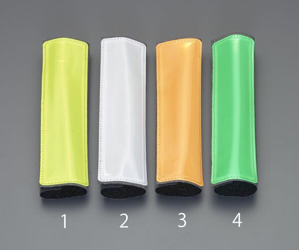 材質：反射面：PVC（ポリ塩化ビニル） 本体生地：PVCレザー 面ファスナー：ポリエステル 縫製糸：ナイロン・綿カラー：緑重量：53gサイズ(mm)：本体：200×130、 反射幅：200×50裏地は凹凸のある滑りにくい加工巻きつけるだけで簡単に装着できます。面ファスナーの止め方で多少の調節はできますが、45mm幅のベルトに使用されるのがオススメです幅：130mm長さ：200mmEA998MA-4楽天 JP店　