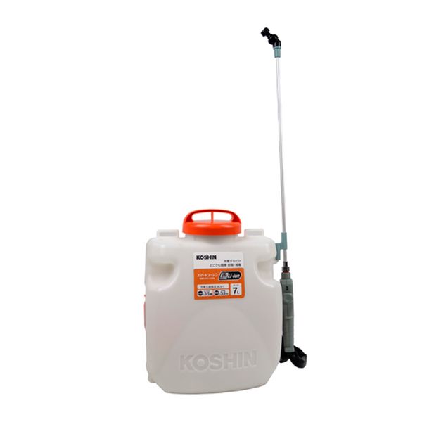 使用電池：18V仕様 リチウムイオン2.0Ah（付属）タンク容量：7L噴霧量：縦型：0.67L/min、泡状：0.5L/minホース長：1.3mノズル長：500mm材質：タンク：高密度ポリエチレン ノズル：アルミ重量：3.3kgタンクサイズ：305×190×392(H)mm付属品：ノズルパイプ、軽量カップ、スポイト、縦型二頭口噴口、泡状除草噴口、急速充電器、パッテリーパック作業時間目安：約3.5時間噴霧圧力：縦型：0.26MPa、泡状：0.28MPa吐出圧力：0.3MPa最高圧力：締め切り時：0.3MPa（3kgf/c）充電時間：約70分ダイヤフラムポンプ入数：1台EA115YB-31楽天 JP店　