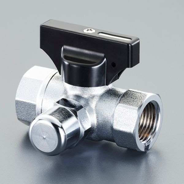 【メーカー在庫あり】 エスコ ESCO Rc1/2" ネジボールガス栓(LPガス低圧用/検査孔付) EA470BM-21 JP店