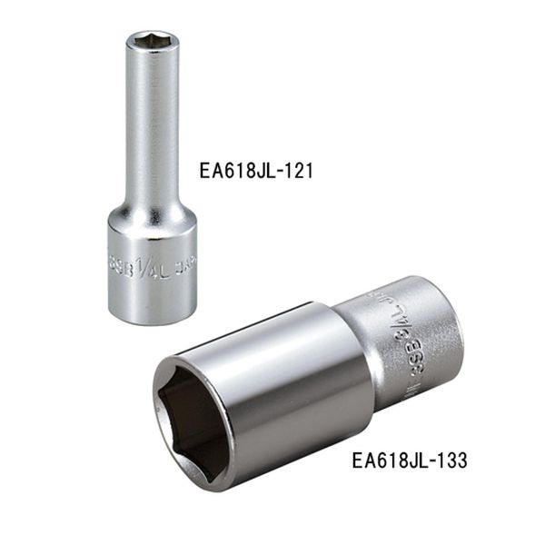 【メーカー在庫あり】 エスコ ESCO 3/8"DRx 7/16" ディープソケット(六角) EA618JL-125 JP店