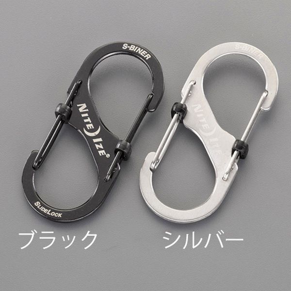 材質：ステンレススチール全長：50幅：22使用荷重：4.5kg開口：6mmカラー：ブラック★スライダーロック機能付入数：1個EA638AD-159楽天 JP店　