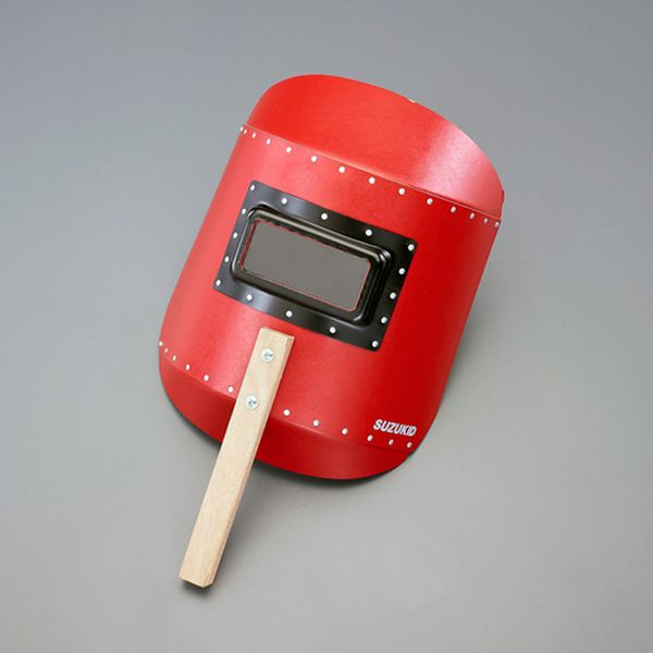 メーカー：スター電器製造（SUZUKID）型番：P-796サイズ：230(W)×138(D)×405(H)mmレンズサイズ：95(W)×40(H)mm重量(g)：350材質：面部：パスコ、柄：木付属品：素ガラス、プレート#10装着用途：溶接時の手持ち面と使用しますカラー：レッド軽量・耐久性に優れたパスコ素材を使用持ち手部分が木製のため滑りにくく、手になじみやすい入数：1個EA800PV-31楽天 JP店　
