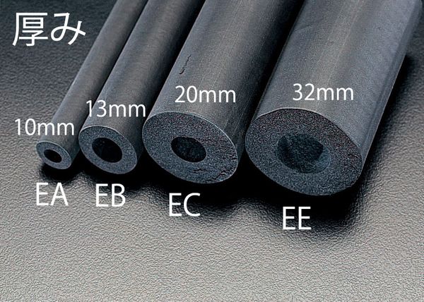 材質：特殊エラストマー適応温度範囲：−200℃〜125℃内径：22mm(7/8”)入数：2本厚み：20mm長さ：2mEA997EC-22A楽天 JP店　