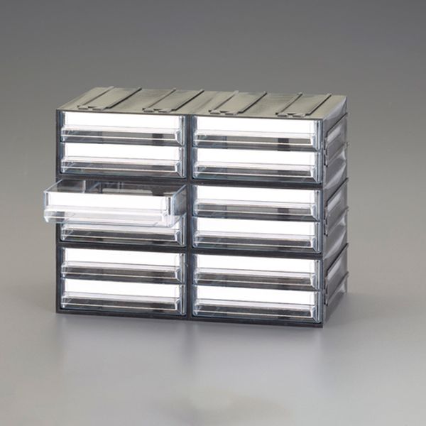 【メーカー在庫あり】 エスコ ESCO 225x133x169mm/2列 6段 連結収納(引出し) 000012334317 JP店