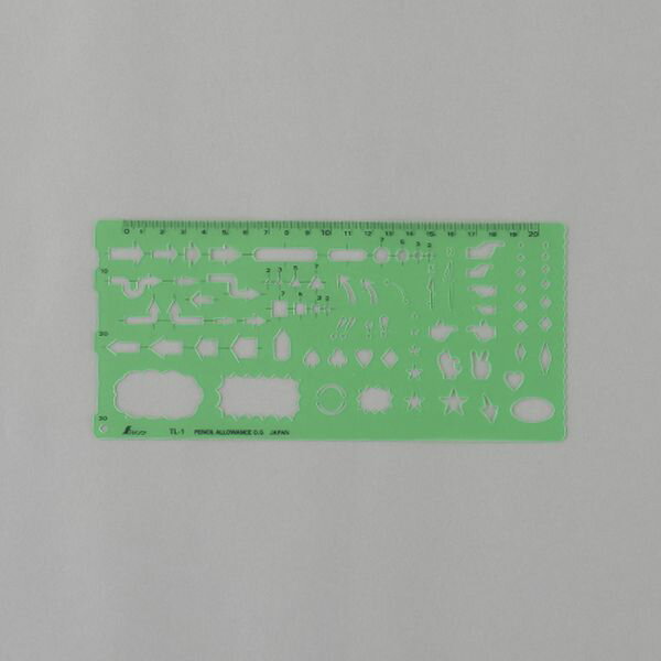 【メーカー在庫あり】 エスコ ESCO 105x230mm 矢線記号定規 000012335158 JP店