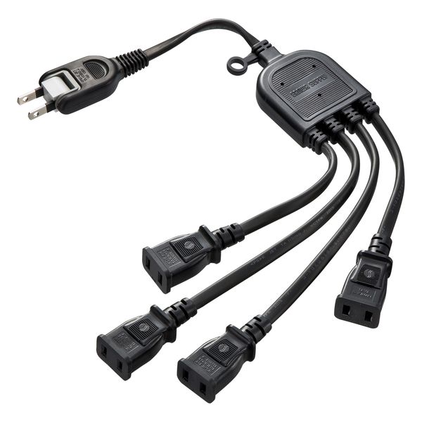 【メーカー在庫あり】 エスコ ESCO AC125V/15Ax0.5m 分配コード(4口) 000012339363 JP店