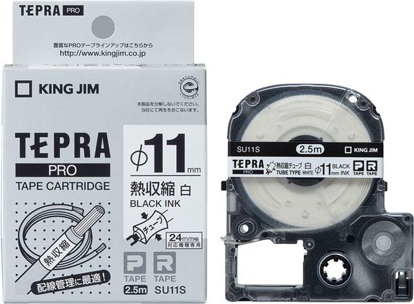 【メーカー在庫あり】 エスコ ESCO 11mm テープカセット(熱収縮チューブ/白) 000012335589 JP店