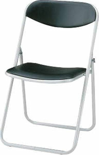 【メーカー在庫あり】 エスコ ESCO 477x495x775mm 折畳み椅子(合皮/ブラック) 000012344933 JP店