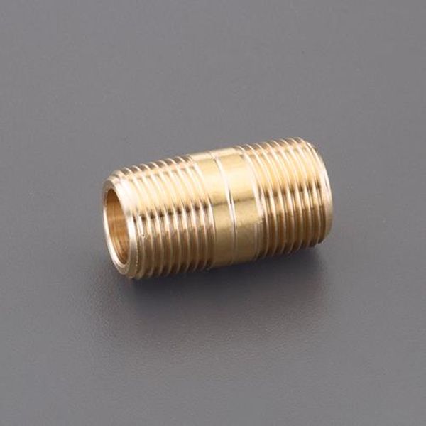 ●ねじ径(R)…1/4”×1/4”●材質…真鍮（C3604(cd75ppm以下)）●使用圧力…6.9MPa以下●使用温度…−50〜150℃●内径(mm)…9●外径(mm)…14●全長(mm)…27●重量(g)…14●RoHS指令相当品●中心に凹凸のないニップルです。●内ネジと内ネジの配管の接続に使用します。画像はEA141AD-93です。EA141AD-92楽天 JP店　