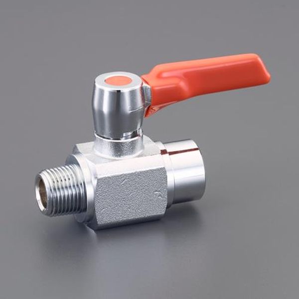 ●取付ねじ（雌）…Rc3/8”(PF)●取付ねじ（雄）…R3/8”(PT)●材質…ボディ：C3771BD、ソケット：C3604BD、シート：PTFE、Oリング：NBR70-1●圧力…0.98MPa以下●使用流体…空気・水・油●温度…-10〜80℃（凍結箇所を除く）●重量(g)…188●一次側がテーパー（PT）外ネジ、二次側が平行（PF）内ネジの配管用バルブです。●二次側が平行ネジですが、シール材を施行することで漏れなく配管可能です。●喰い込み継手や、他の配管方法の継手などを接続するのに便利です。EA425BM-233楽天 JP店