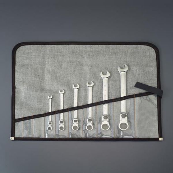 【メーカー在庫あり】 エスコ ESCO 6本組 ラチェット片目片口スパナ（首振型／ロック付） EA684RD-1 JP店