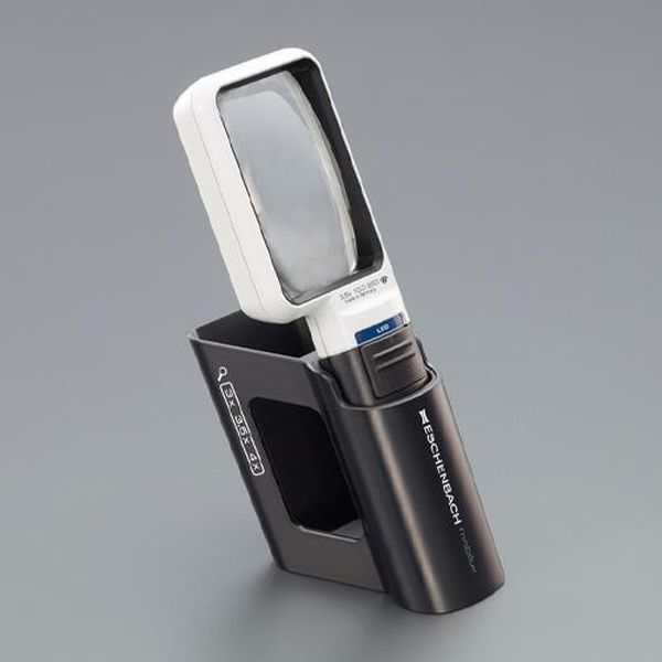 【メーカー在庫あり】 エスコ ESCO x4.0／75x50mm ルーペ（LEDライト付・角形） EA756C-37 JP店