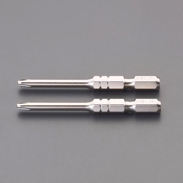 ●サイズ…#2●全長（mm）…100●先端径(mm)…φ3.8●軸径（mm）…φ3.8●六角シャンク…6.35mm(1/4”)●軸形状…ストレート●重量(g)…33●材質…ビット：クローム・モリブデン・バナジウム鋼●入数…2本●マグネット付●軸径φ3.8mmの細軸ビットでネジ頭も見やすい●高硬度・高靭性　HRC62.5（最高硬度）●摩耗強く耐久性抜群●サビに強いメッキ仕上げ●18V対応（40Vにも対応）●超細軸設計で角・際・スキマのネジ回しに最適画像はEA813AC-123です。EA813AC-124楽天 JP店　