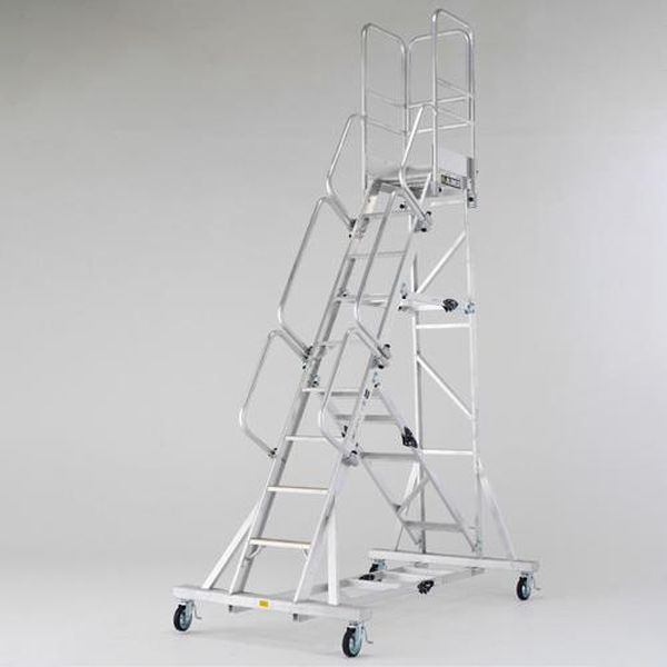 【メーカー在庫あり】 エスコ ESCO 2.66m／ 9段 作業台（手摺り付／折畳式） EA903BE-12A JP店