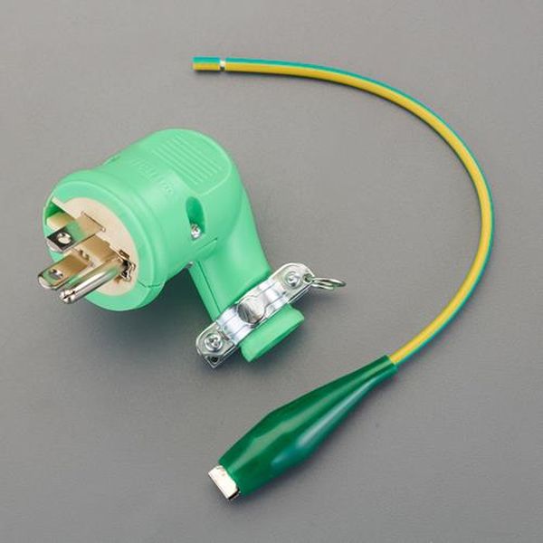 【メーカー在庫あり】 エスコ ESCO AC100V／15A L型プラグ（2P・接地2P兼用） EA940BA-38 JP店