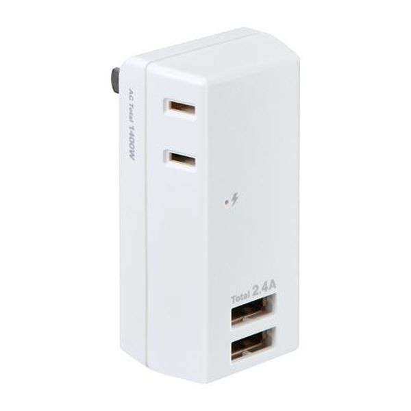 【メーカー在庫あり】 エスコ ESCO AC100V／14A タップ（USBポートx2個、コンセント2個 EA940CD-281 JP店