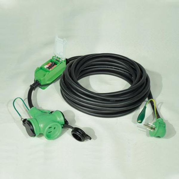 【メーカー在庫あり】 エスコ ESCO 15Ax10m 過負荷・漏電保護プラグ（防雨型／L型） EA940MH-19 JP店