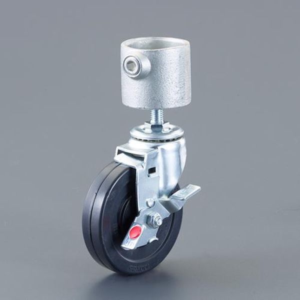 【メーカー在庫あり】 エスコ ESCO パイプジョイント（φ100ブレーキキャスター／ゴム） EA948TF-116 JP店