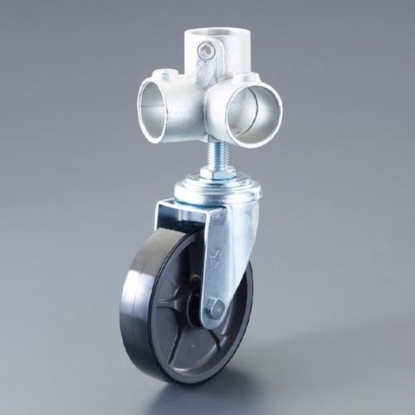 【メーカー在庫あり】 エスコ ESCO パイプジョイント（φ150キャスター／ゴム／コーナー型） EA948TF-12..