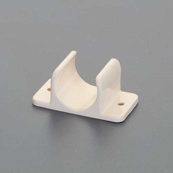 ●サイズ…A：47mmB：34mmC：17mmD：60.6mm外寸：60.6×34×26mm●材質…プラスチック●カラー…アイボリー●パイプ径φ28mmパイプラック用●接着固定式のプラスチック製ジョイント●板の取付・壁面への固定の使用EA9...