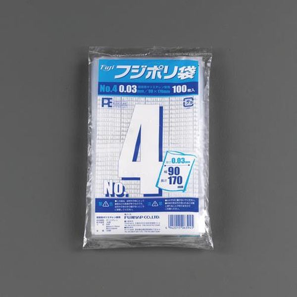 【メーカー在庫あり】 エスコ ESCO 180x270mm ポリ袋（100枚） EA995AD-412B JP店
