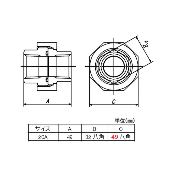 【メーカー在庫あり】 エスコ ESCO Rc 3/4インチ ユニオン (オーリング式/ステンレス製) EA469AG-206A JP店 3