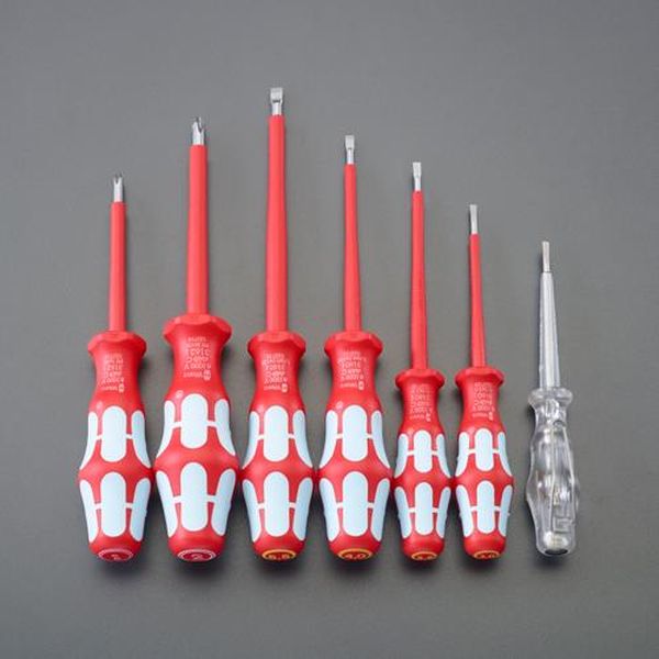 【メーカー在庫あり】 エスコ ESCO 7本組 [＋ -] 絶縁ドライバー (ステンレス製/ホルダー付) EA560AW-7 JP店