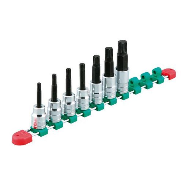 ●サイズ…T30・T40・T45・T50・T55・T60・T70●全長(mm)…70・75・80・85・90●差込角…1/2”●重量(g)…965●ソケットホルダー（10個用）付EA618RS-100楽天 JP店　