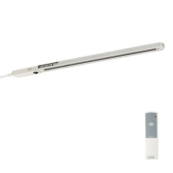 ●レール長…0.5m●電源…本体：AC100Vリモコン：単4電池×2本（別売）●コード長…3m●耐荷重…10kg（取付器具重量）●全長…640mm●カラー…アイボリー●材質…アルミ●取付ピッチ…レール部中央から約200mm●重量…約500g●付属品…本体用取付けねじ×3本（φ4×38mm）、リモコン用壁掛けホルダー×1個、取付けねじ×2本（φ3×19mm）●電池寿命…約1年（※アルカリ電池使用時）●動作距離…約5m●照明器具を天井から吊るしたり固定できる天井取付専用器具。●コンセントに差し込むだけで簡単に配線ができます。（3mコード付き）●離れた場所からライトのON/OFFができるリモコン付き（動作距離 約5m）●合計500W以下でご使用ください。EA761XB-205楽天 JP店　