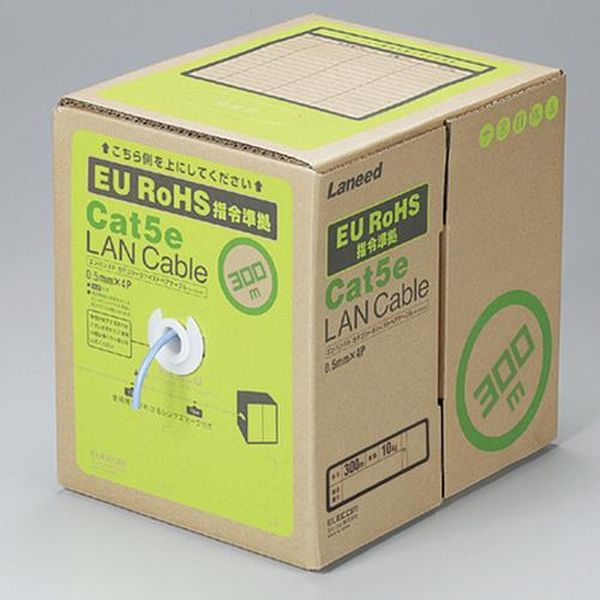 �ڥ᡼�����߸ˤ���� ������ ESCO 300m LAN�����֥� (Cat5e���/�֥롼) EA764BG-14 JPŹ