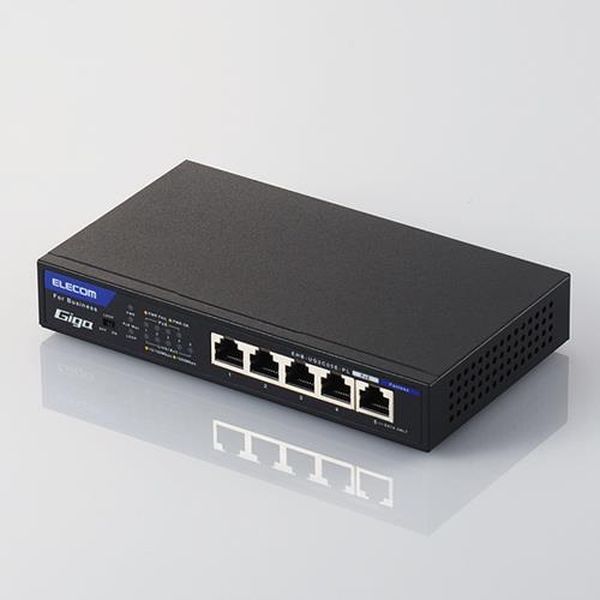 ●ポート数…5●規格…IEEE802.3ab、IEEE802.3u、IEEE802.3●接続方式…1000BASE-T、100BASE-TX、10BASE-T●電源…AC100〜240V●サイズ…175(W)×100(D)×29(H)mm●重量…440g●筐体材質…メタル●付属品…ACアダプター、AC電源ケーブル(3ピン　約1.8m)、3ピン-2ピン変換アダプター、電源ケーブル抜け防止バンド、ゴム足4個(本体取付済み)、シリアルナンバーラベル2枚、クイックセットアップガイド、安全にお使いいただくために●色…ブラック●コネクター形状…RJ-45×5●適合規格…VCCI ClassB●伝送速度…1000Mbps(1000BASE-T)、100Mbps(100BASE-TX)、10Mbps(10BASE-T)●PoE電源供給能力…at規格:30.0W/1ポート(最大)、af規格:15.4W/1ポート(最大)合計50Wまで●適合ケーブル…1000BASE-T:UTPカテゴリー5e以上、100BASE-TX:UTPカテゴリー5以上、10BASE-T:UTPカテゴリー3以上●MTBF…198,000時間●発熱量…約204.9kJ/h(最大)●動作時環境条件…温度:0℃〜50℃ 湿度:10%〜90%(ただし結露なきこと)●保管時環境条件…温度:−40℃〜70℃ 湿度:5%〜90%(ただし結露なきこと)●スイッチング方式…ストア＆フォワード●バッファメモリー…128Kbytes(各ポートに動的割当て)●フローコントロール制御…IEEE802.3x(フルデュプレックス時)、バックプレッシャー(ハーフデュプレックス時)●最大パケット転送能力…7.4Mpps●MACアドレス登録数…2,048件(全ポート合計)●省電力機能…らくらく節電E対応(IEEE802.3az)●エネルギー消費効率…1.4W/Gbps●最大実効伝送速度…5.0Gbps●PoE仕様…IEEE802.3af/at(PoE+)準拠●PoE対応ポート数　…4ポート(ポート1〜4のみ)●PoE給電方式…Alternative A●通信方式…フルデュプレックス、ハーフデュプレックス●スイッチングファブリック…10.0Gbps●測定時のポート速度…1Gbps:5ポート●設置方法…水平設置、壁掛け、 マグネット●パケット転送速度…1,488,095パケット/秒(1000Mbps)、148,809パケット/秒(100Mbps)、14,880パケット/秒(10Mbps)●イミュニティ試験…IEC61000-4-2 : Lv.3準拠、IEC61000-4-3 : Lv.3準拠、IEC61000-4-4 : Lv.3準拠、IEC61000-4-5 : Lv.3準拠、IEC61000-4-8 : Lv.3準拠、IEC61000-4-11 : Lv.3準拠●ループ検知・防止機能…ループ防止●消費電力…56.9W(最大)●AutoMDI/MDI-X、オートネゴシエーション、ノンブロッキング、ジャンボフレーム(9Kbytes)、EAP透過機能、BPDU透過機能対応EA764BY-181楽天 JP店　