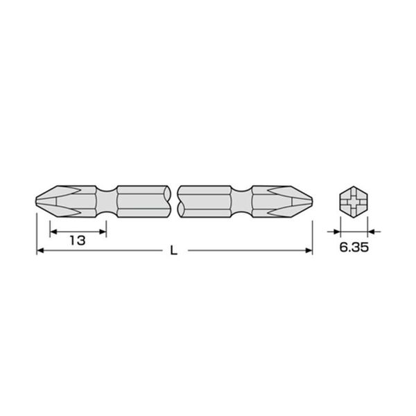 【メーカー在庫あり】 エスコ ESCO #2x65mm [＋] ドライバービット (10本組) EA813...