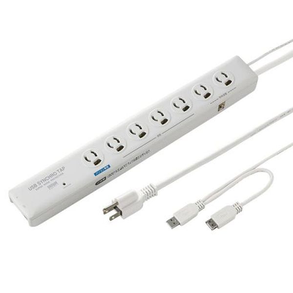 【メーカー在庫あり】 エスコ ESCO 125V/15Ax2m USB連動タップ (7口/TEL雷ガード) EA815GM-388 JP店