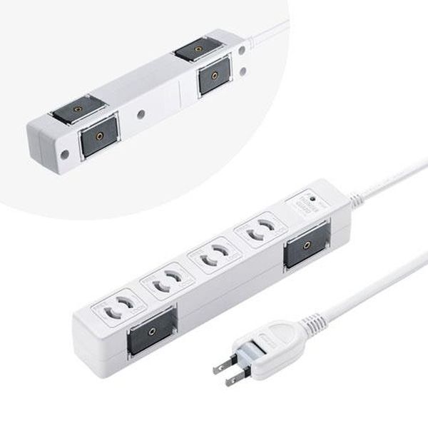 【メーカー在庫あり】 エスコ ESCO 3m タップ (4口/2P/マグネット付/雷ガード) EA815GM-401 JP店