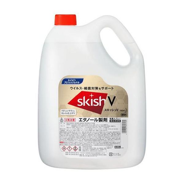 【メーカー在庫あり】 エスコ ESCO 4.5L アルコール除菌液 (スキッシュV) EA922KE-12CA JP店