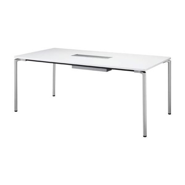 【メーカー在庫あり】 エスコ ESCO 2100x1000x720mm ミーティングテーブル (配線ボックス付) EA954HC-8..