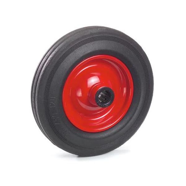 ●車輪径×幅(mm)…200×50●軸径(mm)…20●耐荷重(kg)…205●入数…1個●ハブ長さ…60mm(内側寄り)●材質…タイヤ：ソリッドラバーホイールリム：スチール●ホイールの色…赤●ローラーベアリングEA986CW-1楽天 JP店　