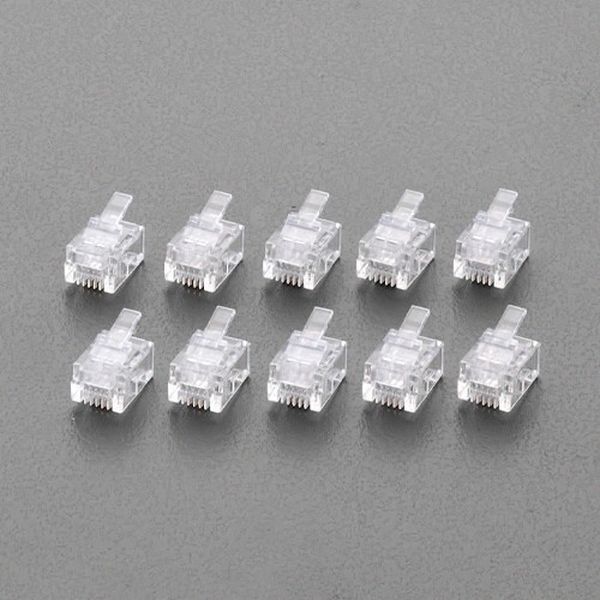 【メーカー在庫あり】 エスコ ESCO モジュラープラグ(6極4芯/10個) EA764CB-23A JP店