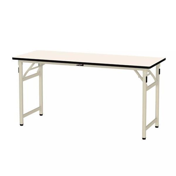 ●※注意※…【お客様組立品】●サイズ…1500(W)×600(D)×740(H)mm●収納時サイズ…1500(W)×600(D)×92(H)mm●重量…17.9kg●材質…脚部:スチール　天板:ポリエステル●耐荷重…200kg●天板厚…20mm●色…アイボリー●グリーンマーク適合品●工具なしで折りたためます。●足かけが無いので車イスでのご利用も問題ありません。EA956TE-13A楽天 JP店