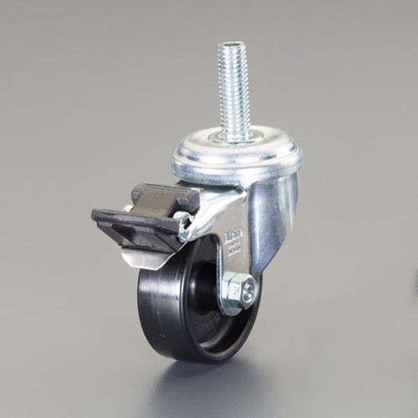 【メーカー在庫あり】 エスコ ESCO 75mm/M10 キャスター(自在金具・ブレーキ付) EA986HV-12 JP店