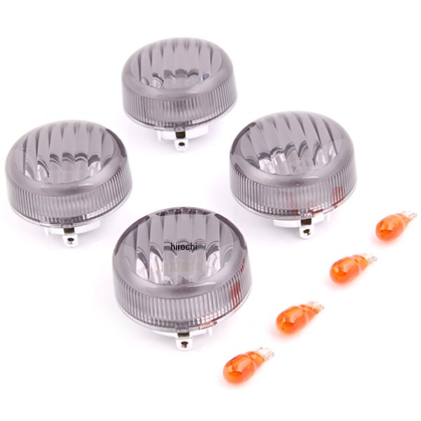 【メーカー在庫あり】 SP武川 スモークウインカーレンズ T13ウェッジ 12V10Wオレンジバルブ付属 1台分 (4個入り) スーパーカブ110 FI用 05-08-0070 JP店